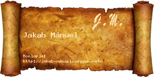 Jakab Mánuel névjegykártya